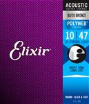 Elixir 11150 PolyWeb 80/20 Bronze Acoustic Guitar String 12-String Front View